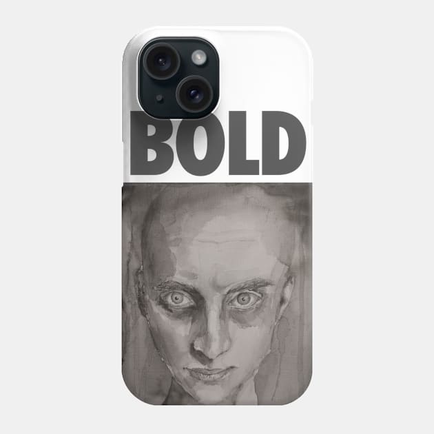 BOLD black and white face Phone Case by FridaJohanssonArt