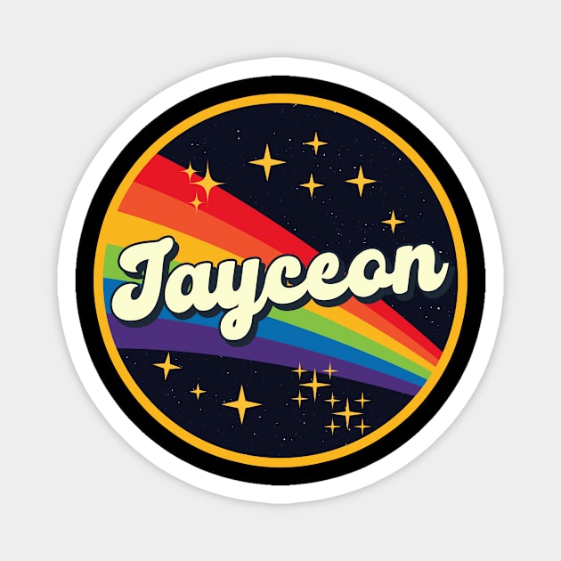 Jayceon // Rainbow In Space Vintage Style Magnet by LMW Art