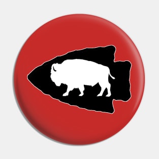 White Bison Arrowhead Pin