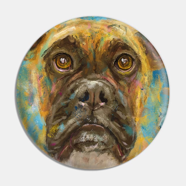 Colorful Loose Artistic Boxer Portrait Pin by ibadishi