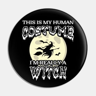 Witch - This is my human costume I'm really a witch Pin