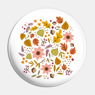 Autumn Floral, Dark Pin