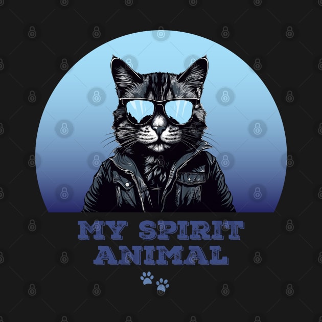 My spirit animal - cat in blue by OurCCDesign