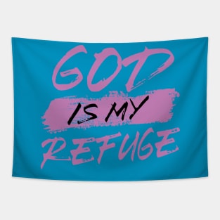 God is my Refuge Tapestry