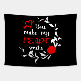 You make my heart smile, Valentine's day gift idea Tapestry