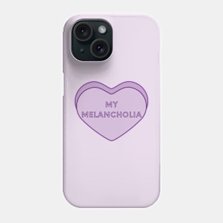 My melancholia purple heart Phone Case