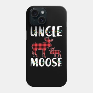 Red Plaid Uncle Moose Matching Family Pajama Christmas Gift Phone Case