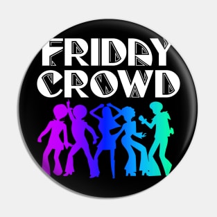 Friday crowd colorful dancing people Pin