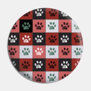 Christmas paw prints Pin