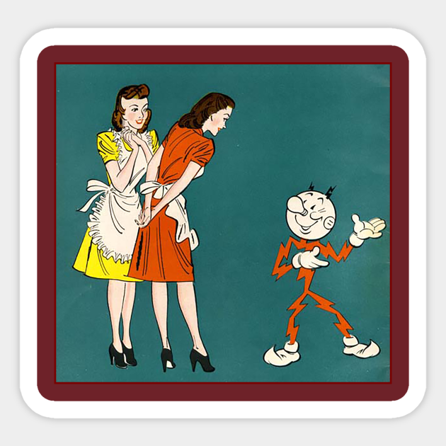 Volt with housewives - Vintage Electricity - Sticker