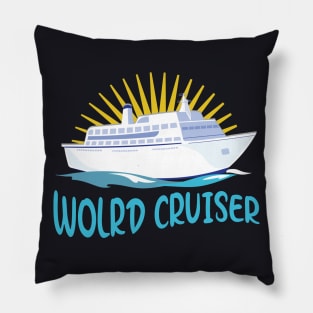 Cruise Ship World Trip Holiday Gift Pillow