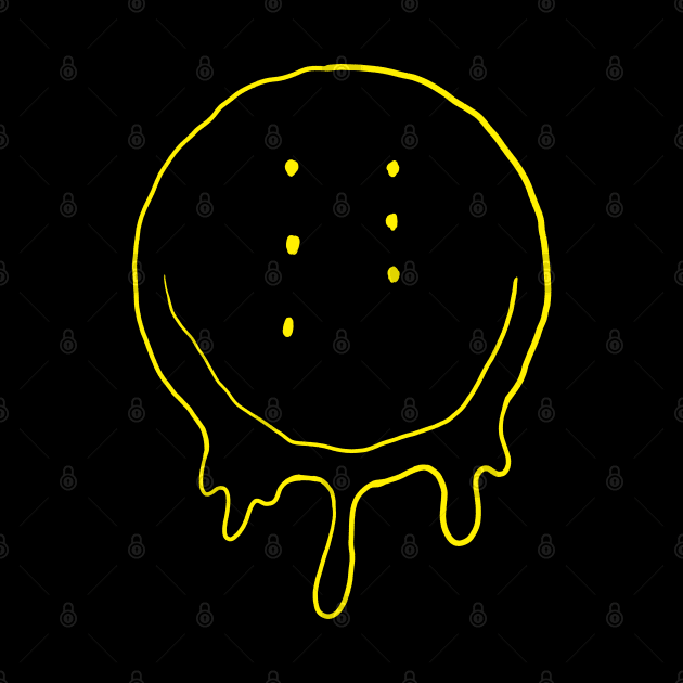 Drippy Six-Eyed Smiley Face, Medium by Niemand