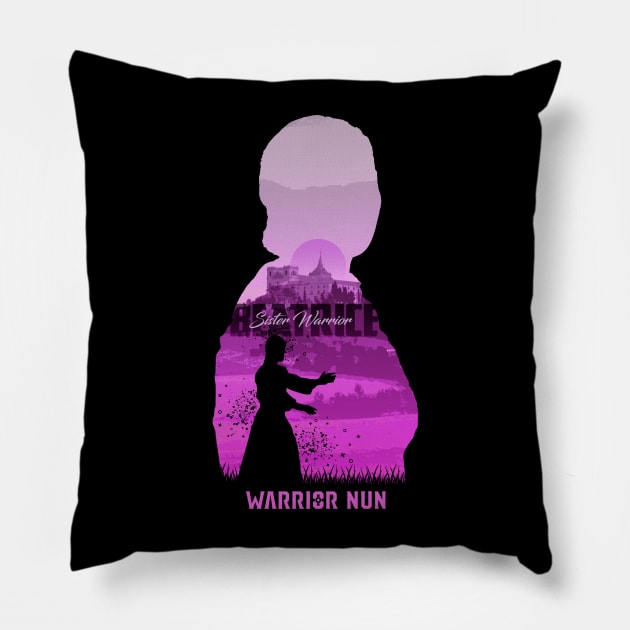 Beatrice Warrior Nun Pillow by ASofiaDesign