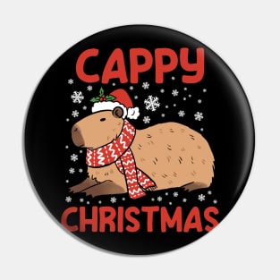 Happy Christmas a cute capybara ready for the holidays Pin