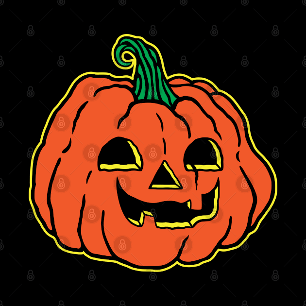 Happy Halloween Pumpkin (Outlined) by HallowCulture