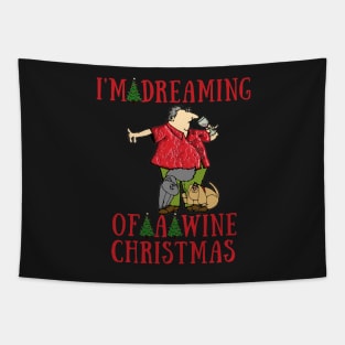 I'm dreaming of a wine christmas Tapestry