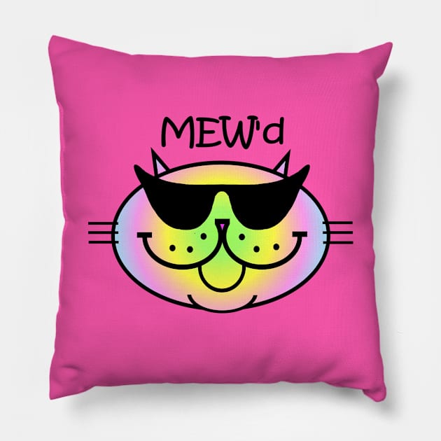 MEW'd - Pastel Rainow Pillow by RawSunArt