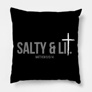 Salty & Lit. | Christian | Faith | Cross Pillow