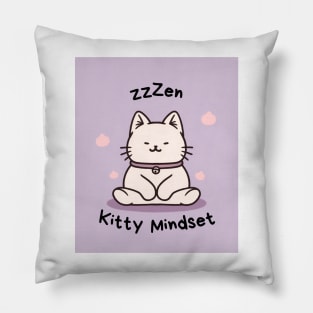 Kawaii Cute Yoga Meditating Cat Pillow