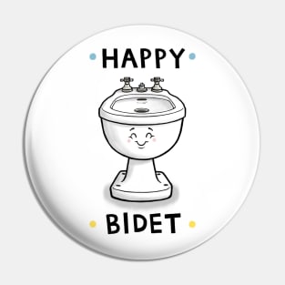 Happy Bidet Birthday Card Pin