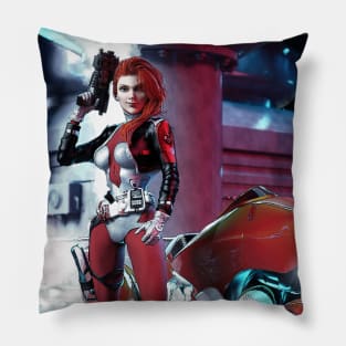 Cyberpunk Biker Pillow