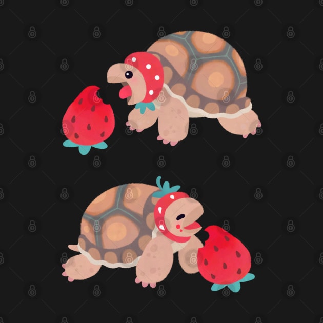 Tortoises love strawberries by pikaole