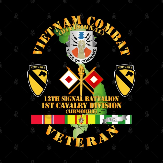 Vietnam Combat Veteran w 13 Signal Battalion DUI - 1st Cav Div by twix123844