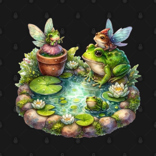 Wise Toad and the Frog Fairies by CAutumnTrapp