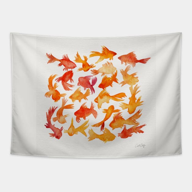 goldfish Tapestry by CatCoq