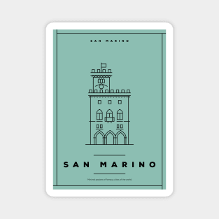 San Marino Minimal Poster Magnet