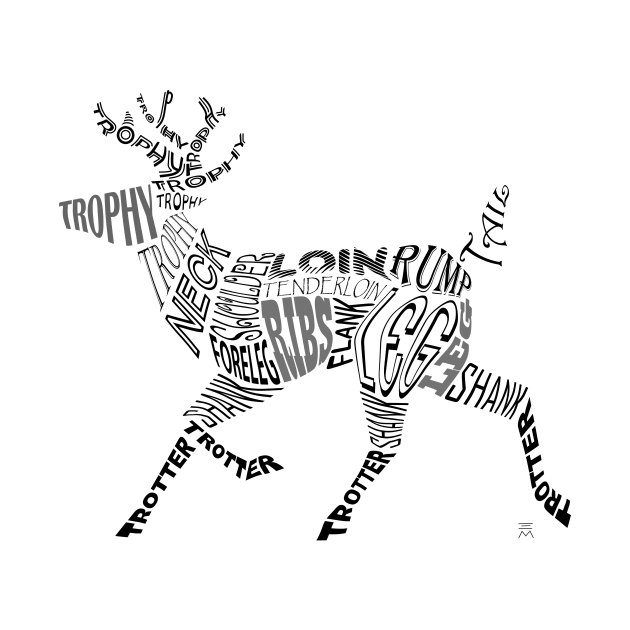 Deer Typogram by ellemrcs