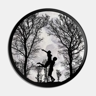 Silhouette Dancing Couple Pin