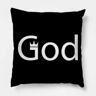 God is king artistic text design Pillow