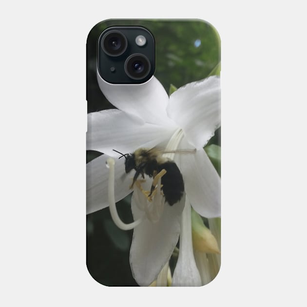 Bee in a Flower Photographic Design - Garden lover gift Phone Case by Edwardtiptonart