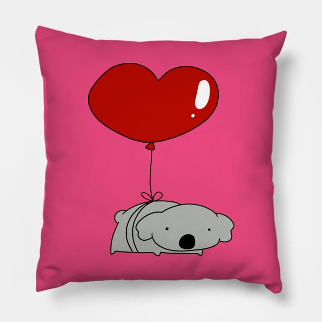 Heart Balloon Koala Pillow by saradaboru