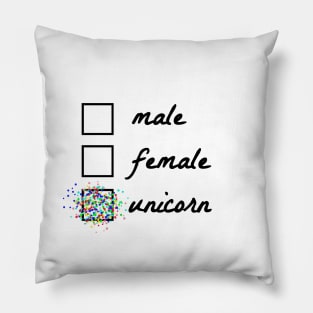 Unicorn gender identification - design Pillow