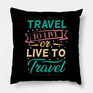 Hand drawn travel creative typography design Pillow