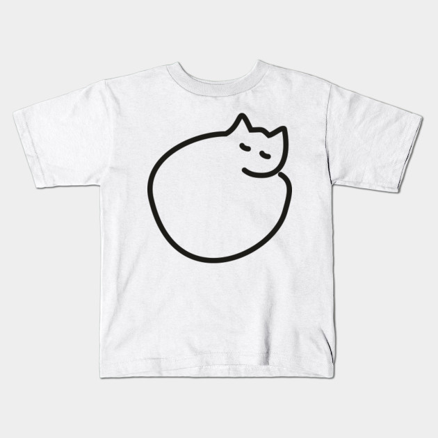 Minimalistic Cute Cat Drawing Lineart Minimalistic Cat Kids T