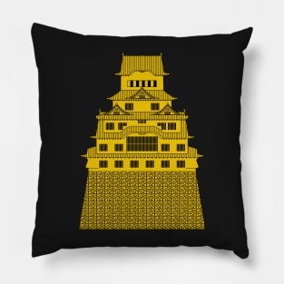 Golden Himeji Castle Pillow