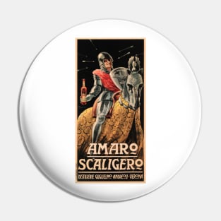 AMARO SCALIGERO by Attilio Bresciani Vintage Italian Liqueur Wine Advertisement Pin