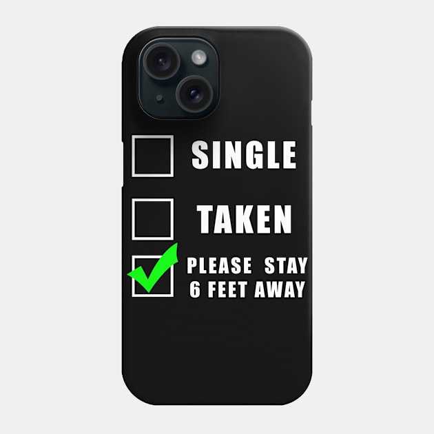 Social distancing - Single or taken funny gift Phone Case by Flipodesigner