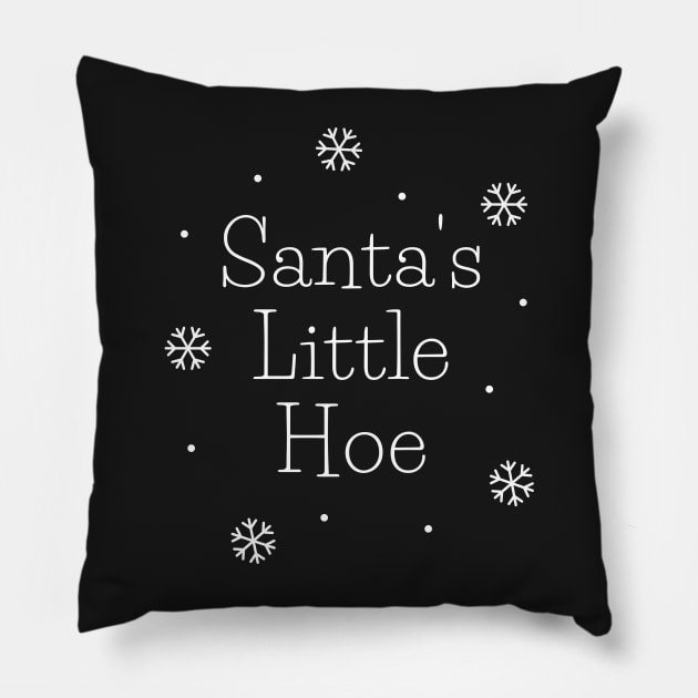 Santa's Little Hoe Funny Christmas Pillow by Novelty-art