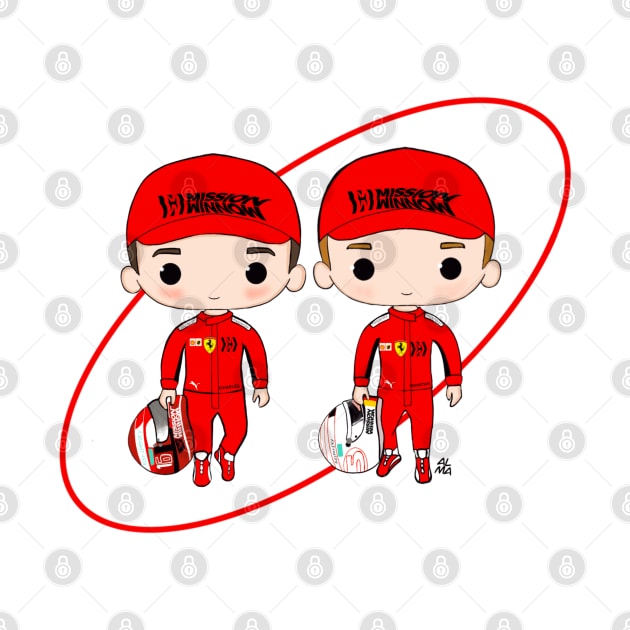 Charles Leclerc & Sebastian Vettel by cutedrivers