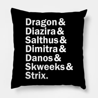 The D.E.L.V.E.R.S. (& Their DM) (Dark Shirts) Pillow