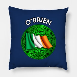 Irish Flag Shamrock Celtic Knot - O'Brien Pillow