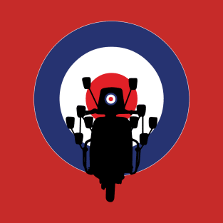 MOD Scooter silhouette with roundel as head lamp T-Shirt