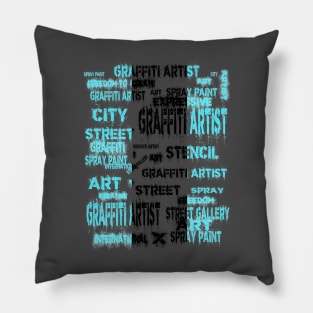 International Street Art Festival Splash Graffiti Pillow