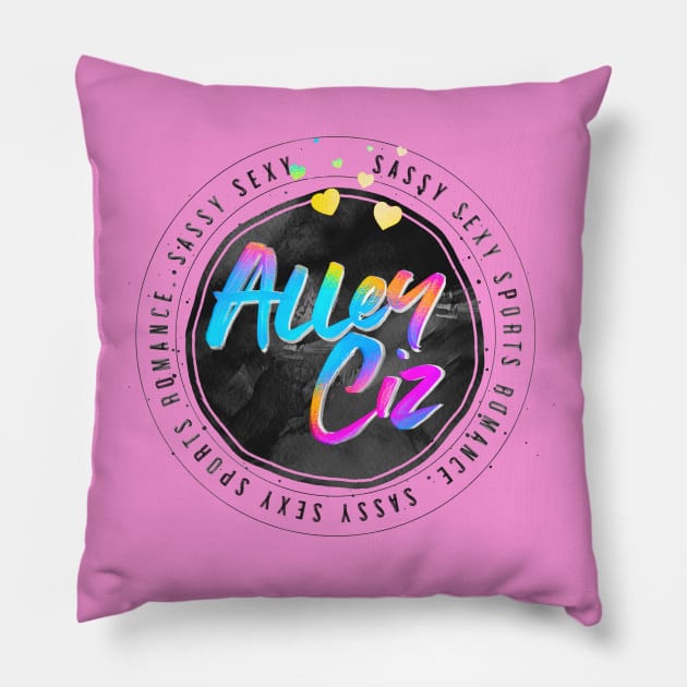 Alley Ciz circle logo Pillow by Alley Ciz