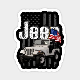 CJ-5 Jeepcar JEEP Flag Magnet