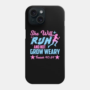 She Will Run XC Cross Country Running Gift Men Women Phone Case